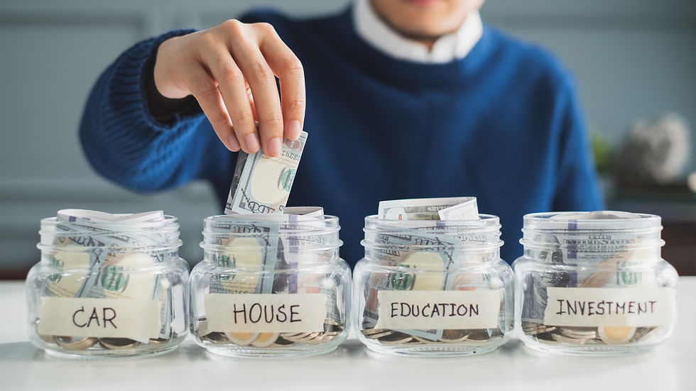 man budgeting his money
