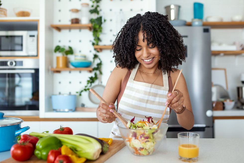 lady preparing healthy foods