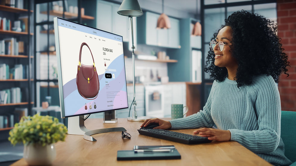lady shopping online