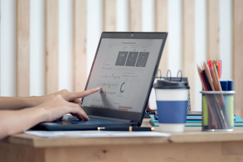 Career Quiz Report on Laptop