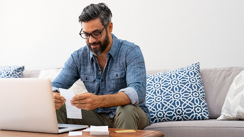 man budgeting his finances